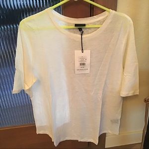 NWT Linen cream t shirt